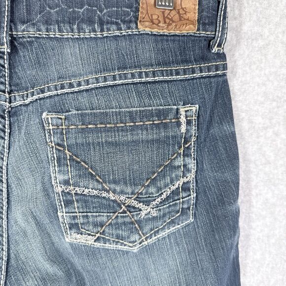 BKE Denim Culture Jeans Womens Sz 28x30 Distressed Stretch Boot Cut Med Wash - Picture 5 of 13